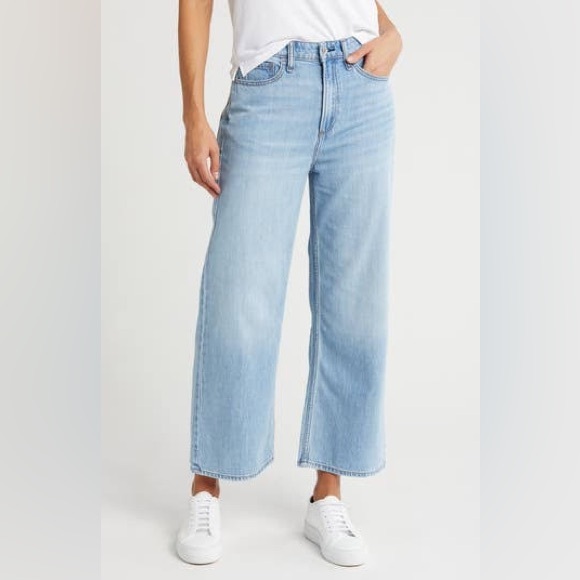 NWT Rag and Bone Lori Midrise Crop Wide Leg Soft Denim Women’s Jeans Siz… - Picture 1 of 10